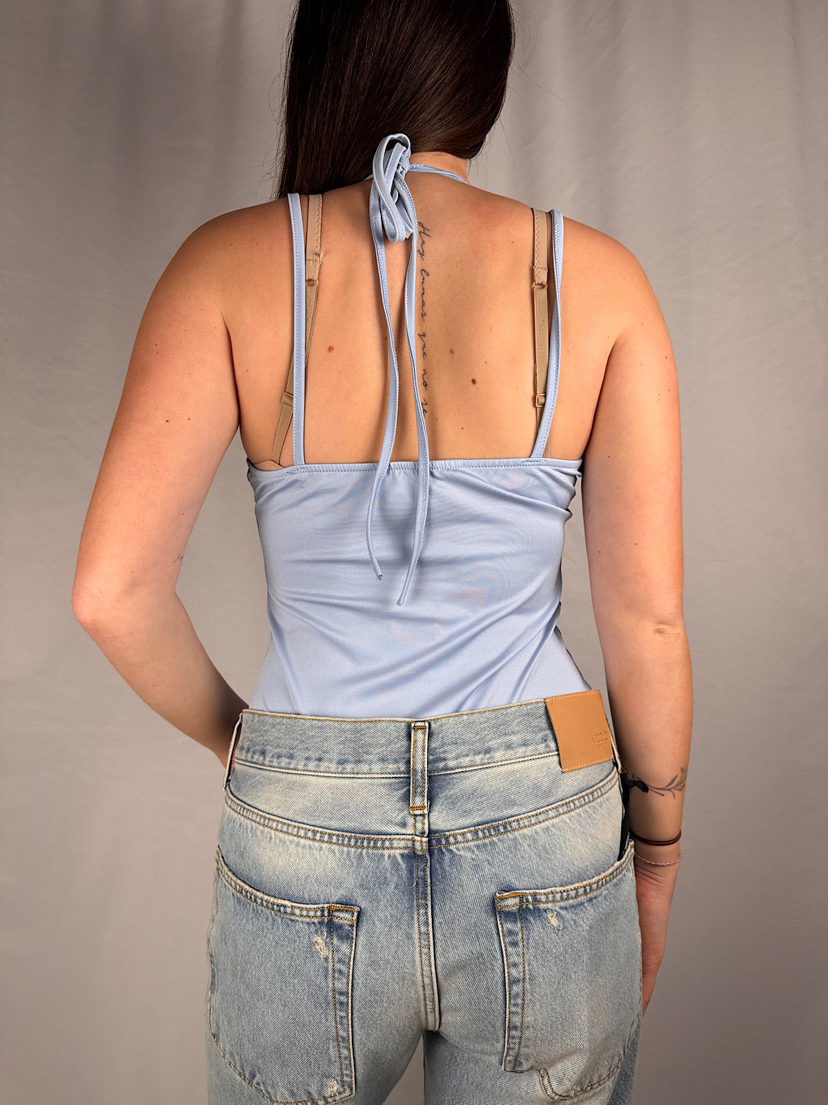 Body con Pizzo Armonia Azzurro