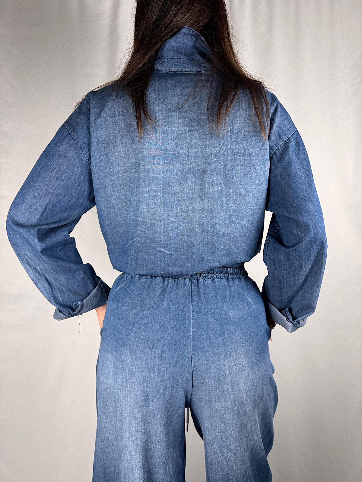 Camicia Effetto Jeans in Chambray Vicolo