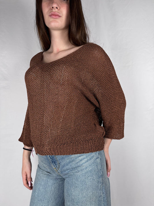 Maglia In Filo Lurex Armonia Moro