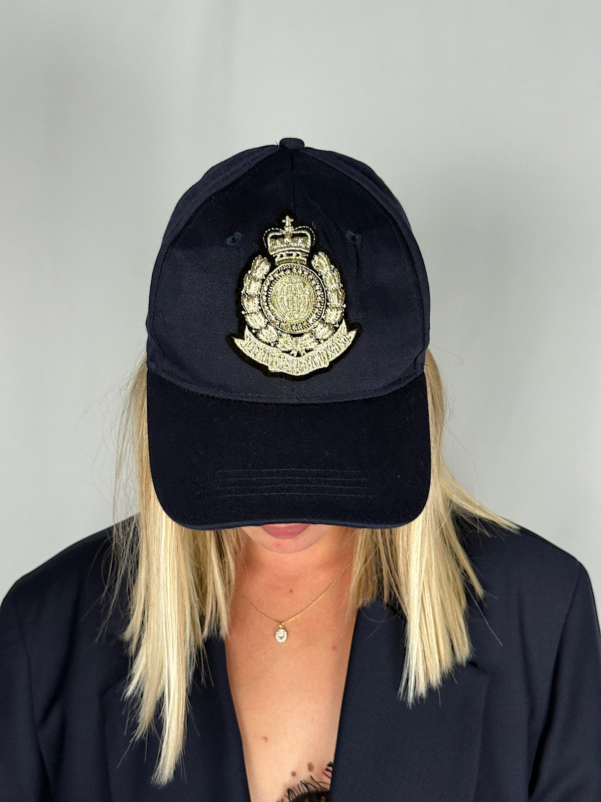 Giacca Tensione-In Blu Navy Con Berretto