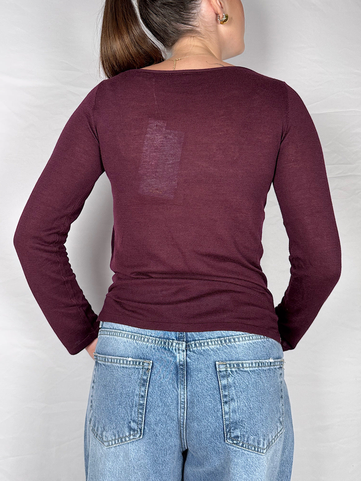 Maglia Basic Scollo Barchetta JJXX Bordeaux