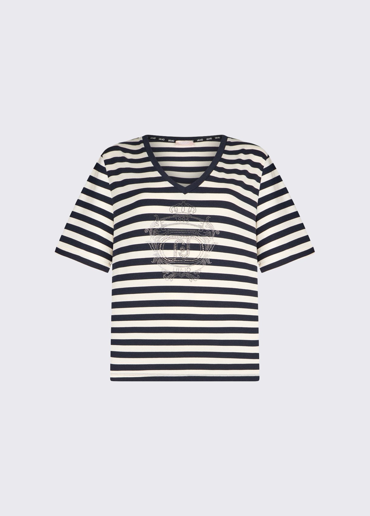 T-shirt a Righe Blu Liu Jo