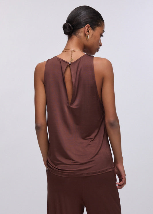 Top in Jersey Lucido Liu.Jo Marrone