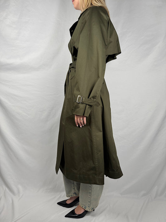 Trench Lungo Verde Militare Vicolo