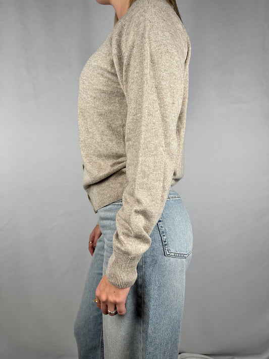 Cardigan Bottoni Gioiello Beige Vicolo