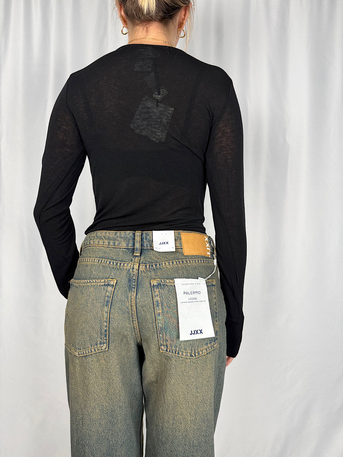 Maglia misto Cachemere Nero Vicolo
