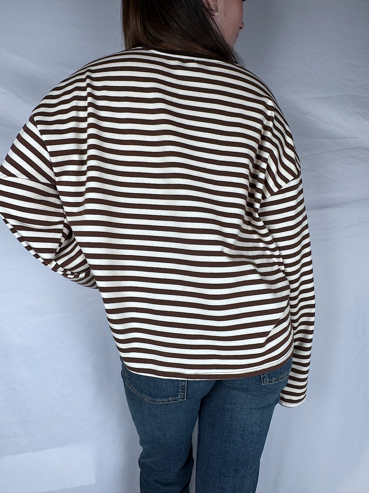 T-shirt Long Sleeve Righe Armonia Beige