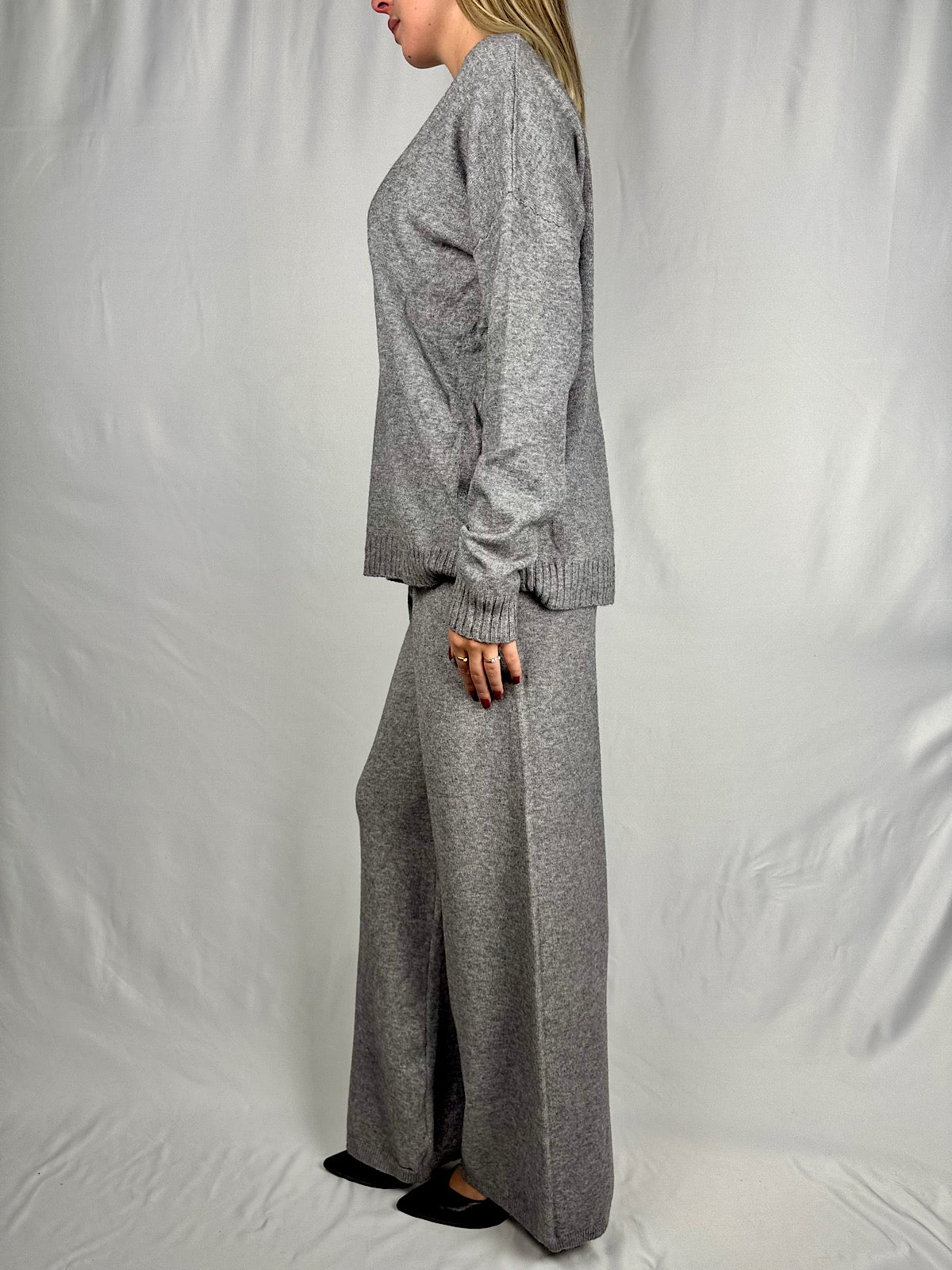 Tuta Maglia e Pantalone Grigio Melange Armonia