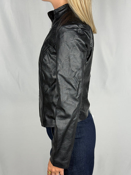 Giacca Slim Eco-Pelle SusyMix Nero