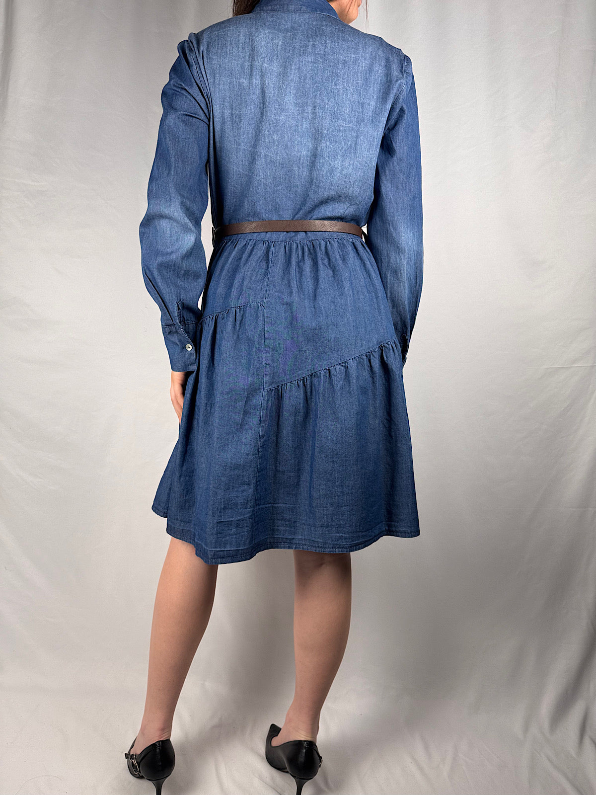 Abito Effetto Jeans in Chambray Vicolo