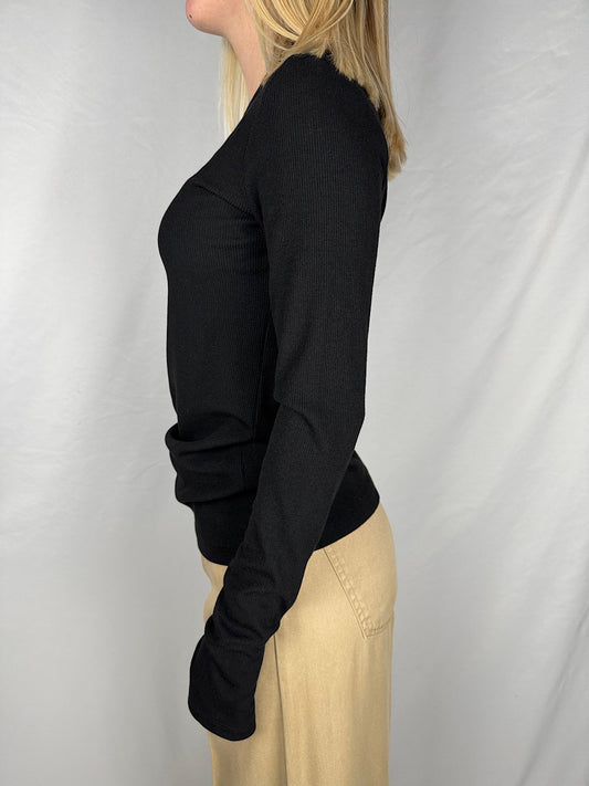 Maglia a Costine Nero Vicolo