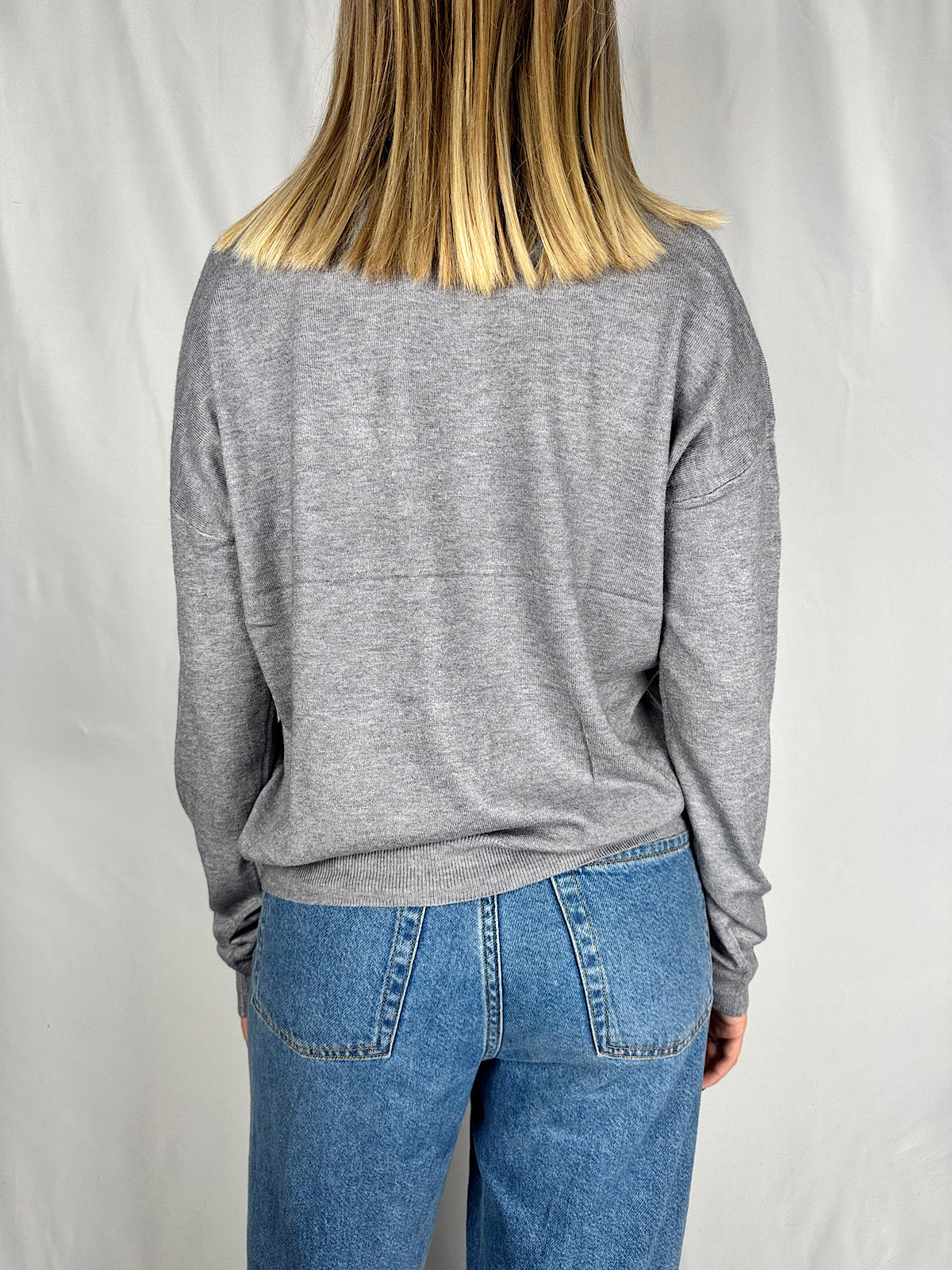 Cardigan Rasato Grigio Melange SusyMix