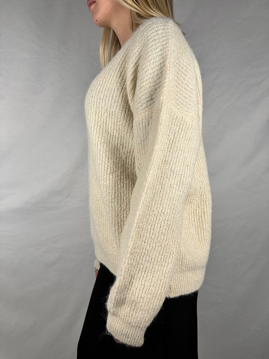 Maglione Scollo a V Burro SusyMix