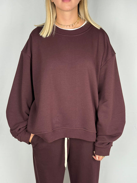 Felpa Girocollo Vicolo Bordeaux