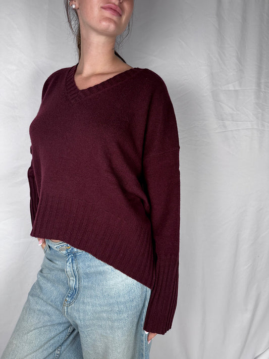 Maglia Scollo V Vicolo Bordeaux