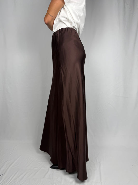 Gonna Satin Vicolo Cioccolato