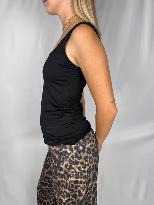 Canotta Scollo Quadrato SusyMix Nera