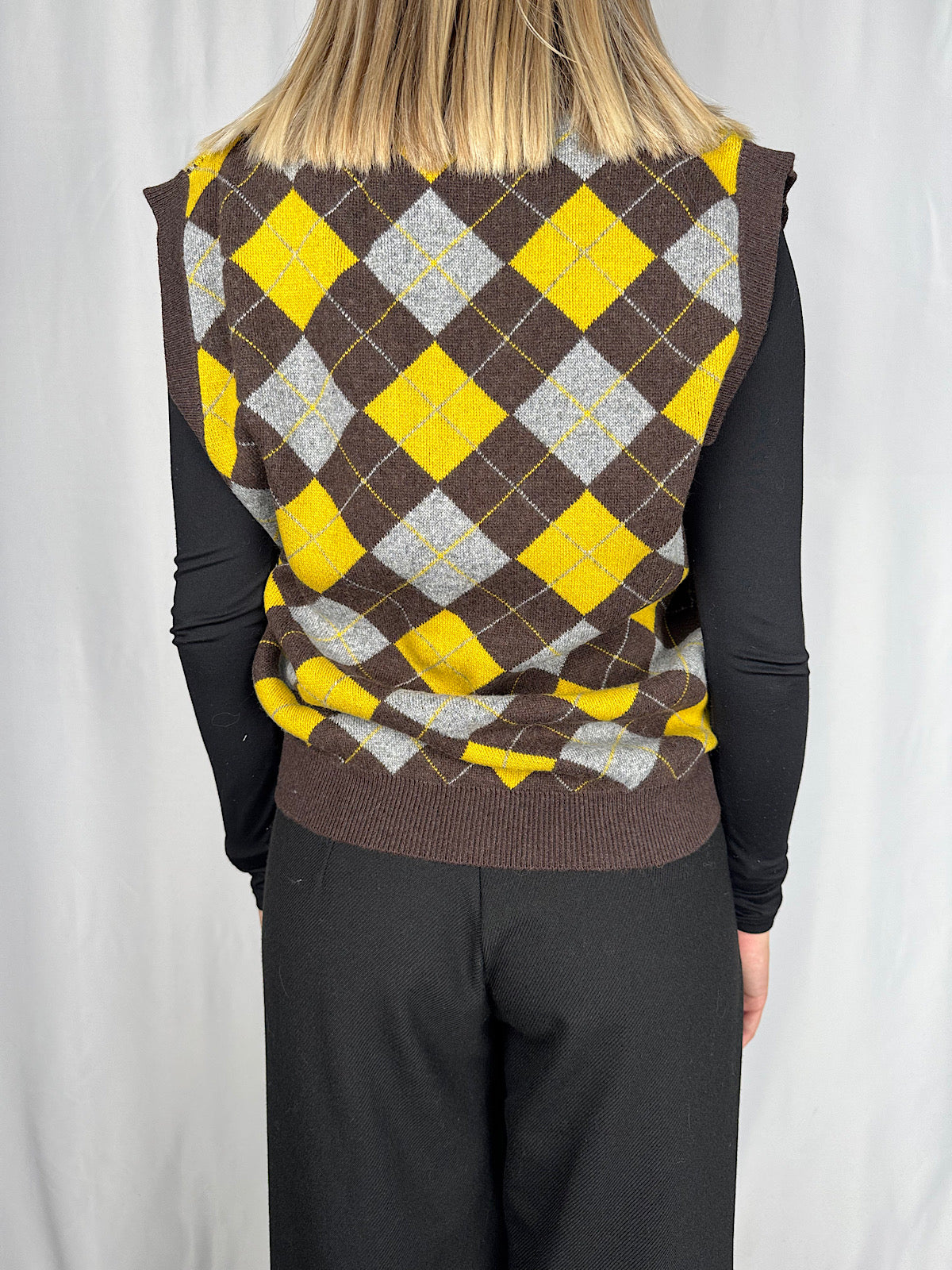 Gilet Scacchi Marrone Vicolo