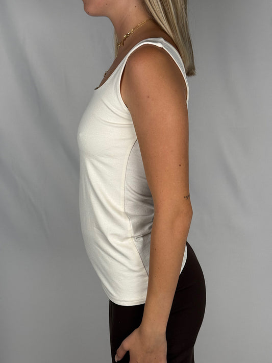 Canotta Scollo Quadrato SusyMix Crema