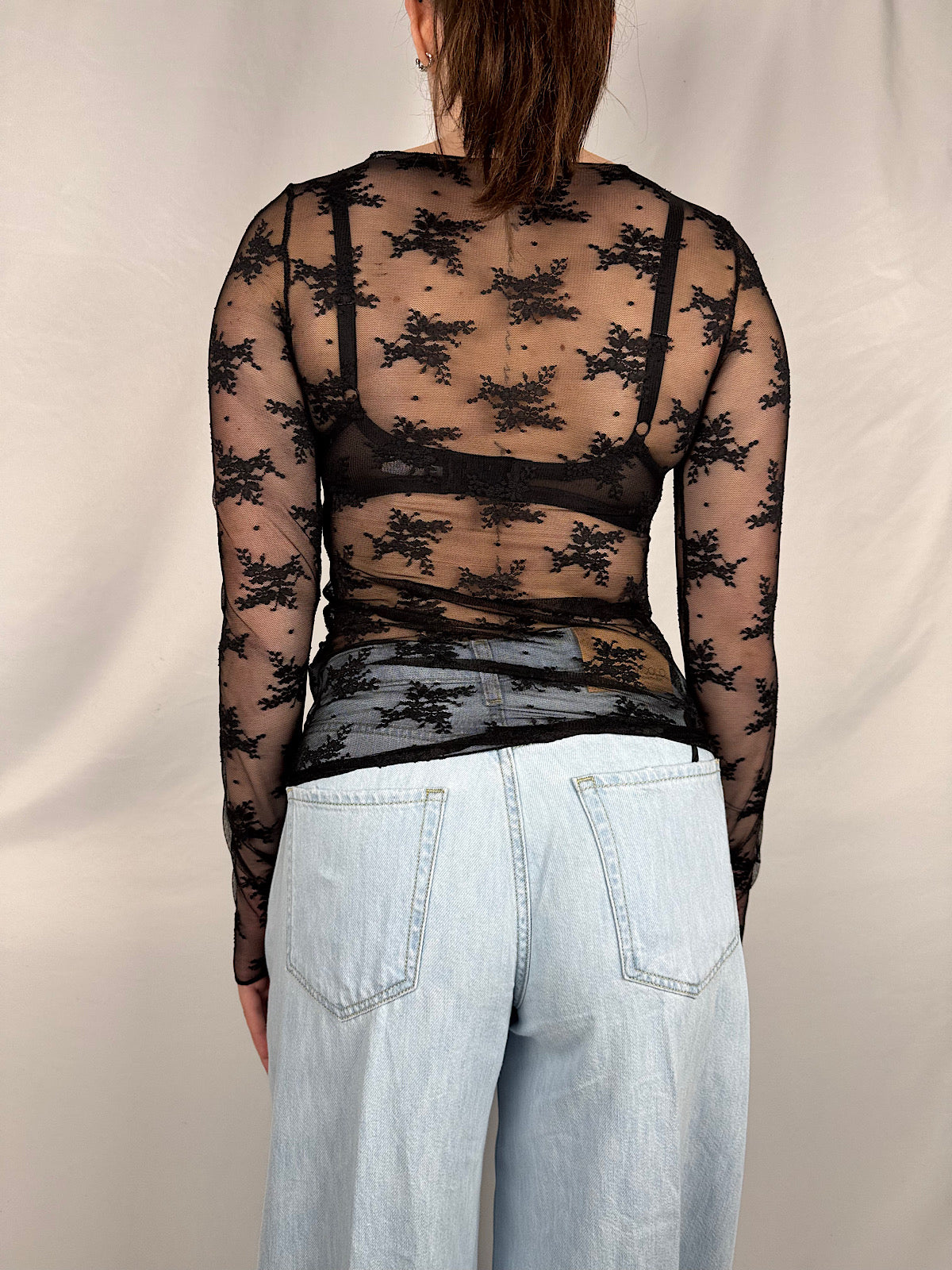 Maglia Basic in Pizzo Armonia Nero