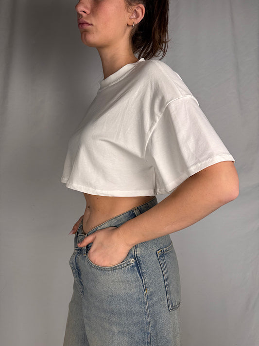 T-Shirt Crop Armonia Bianca
