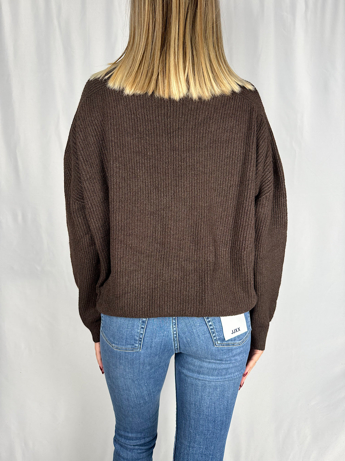 Cardigan con Bottone Gioiello Caffè SusyMix