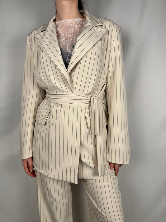 Completo Gessato Beige Armonia