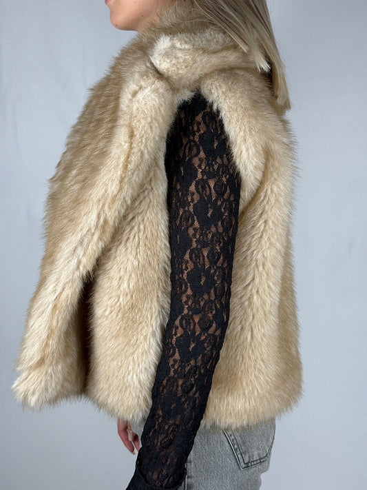 Gilet in Pelliccia Tensione-In Beige