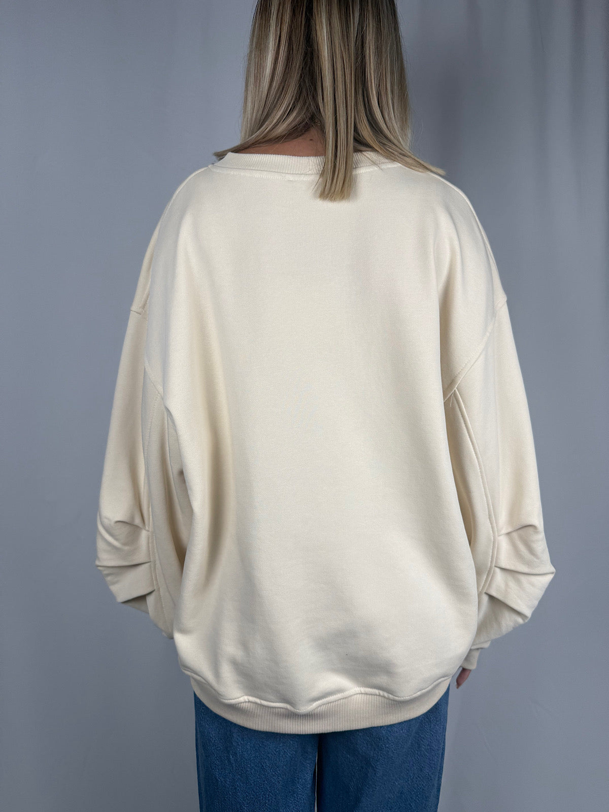 Felpa con Logo Vicolo Crema
