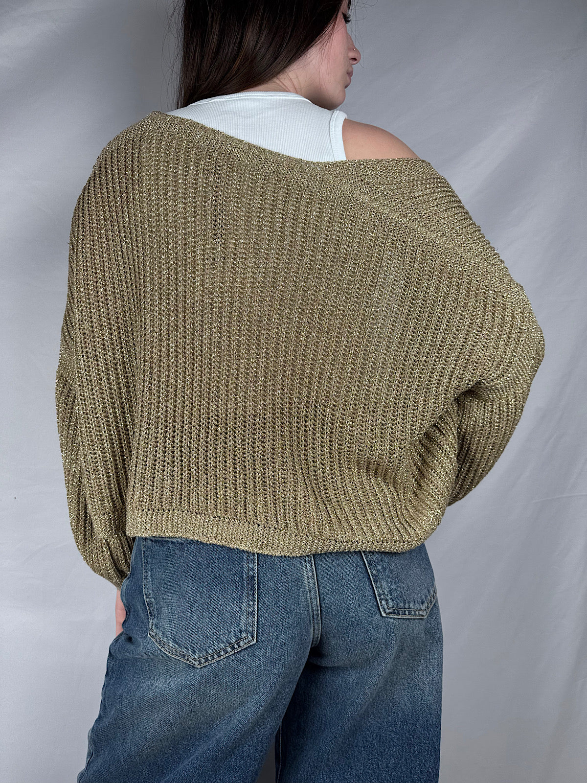 Cardigan Lurex Vicolo Gold