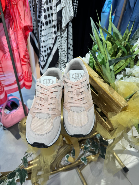 Sneakers In Suede e Brighty Mesh Nude Liu Jo
