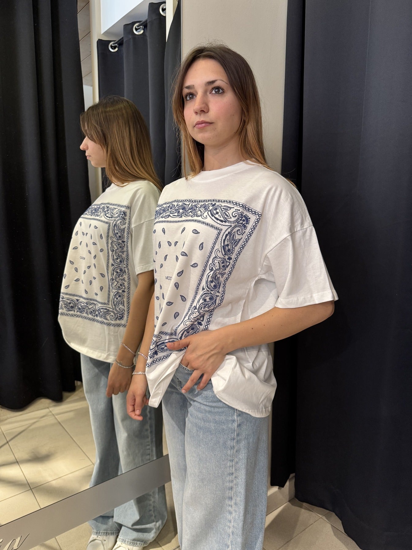 T-Shirt Fantasia Bandana Bianca