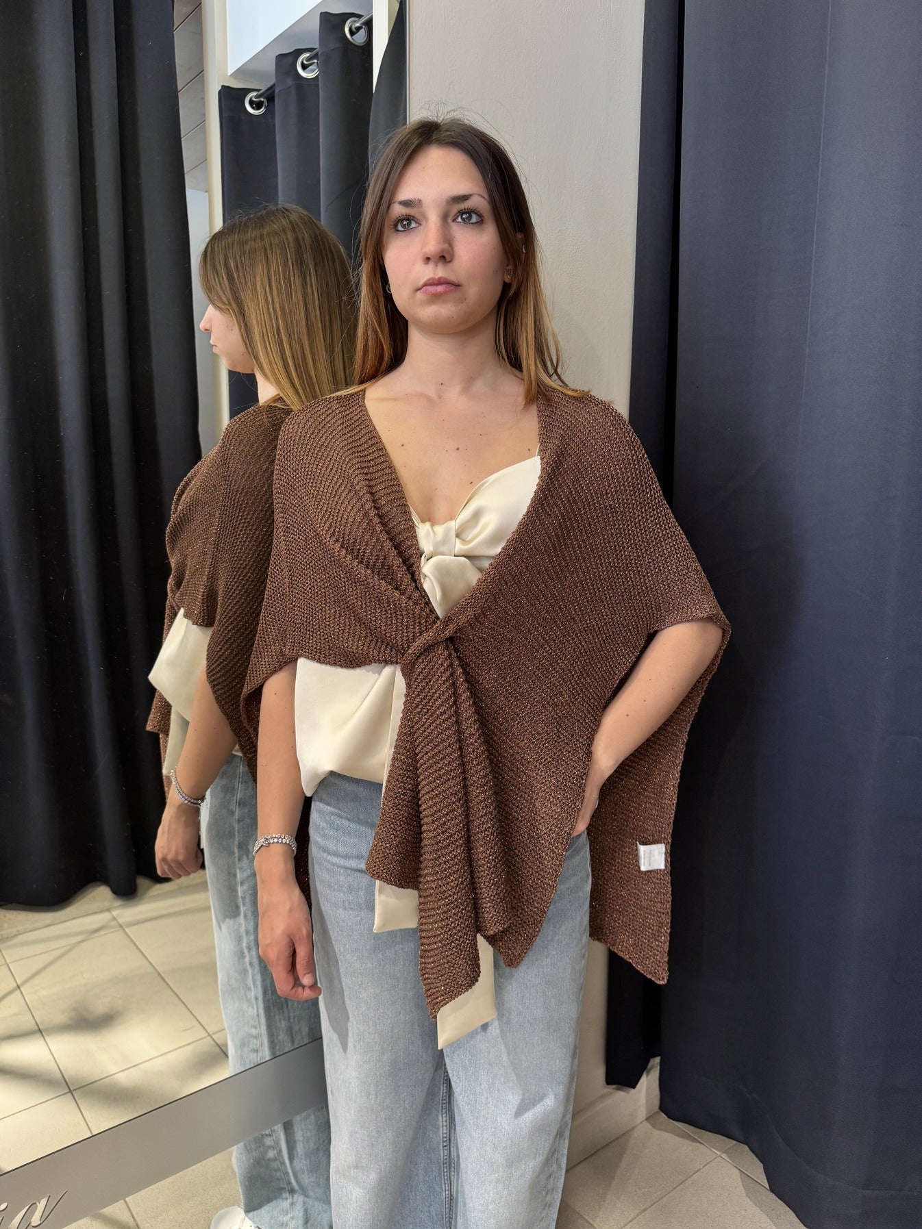 Mantella In Lurex Tabacco