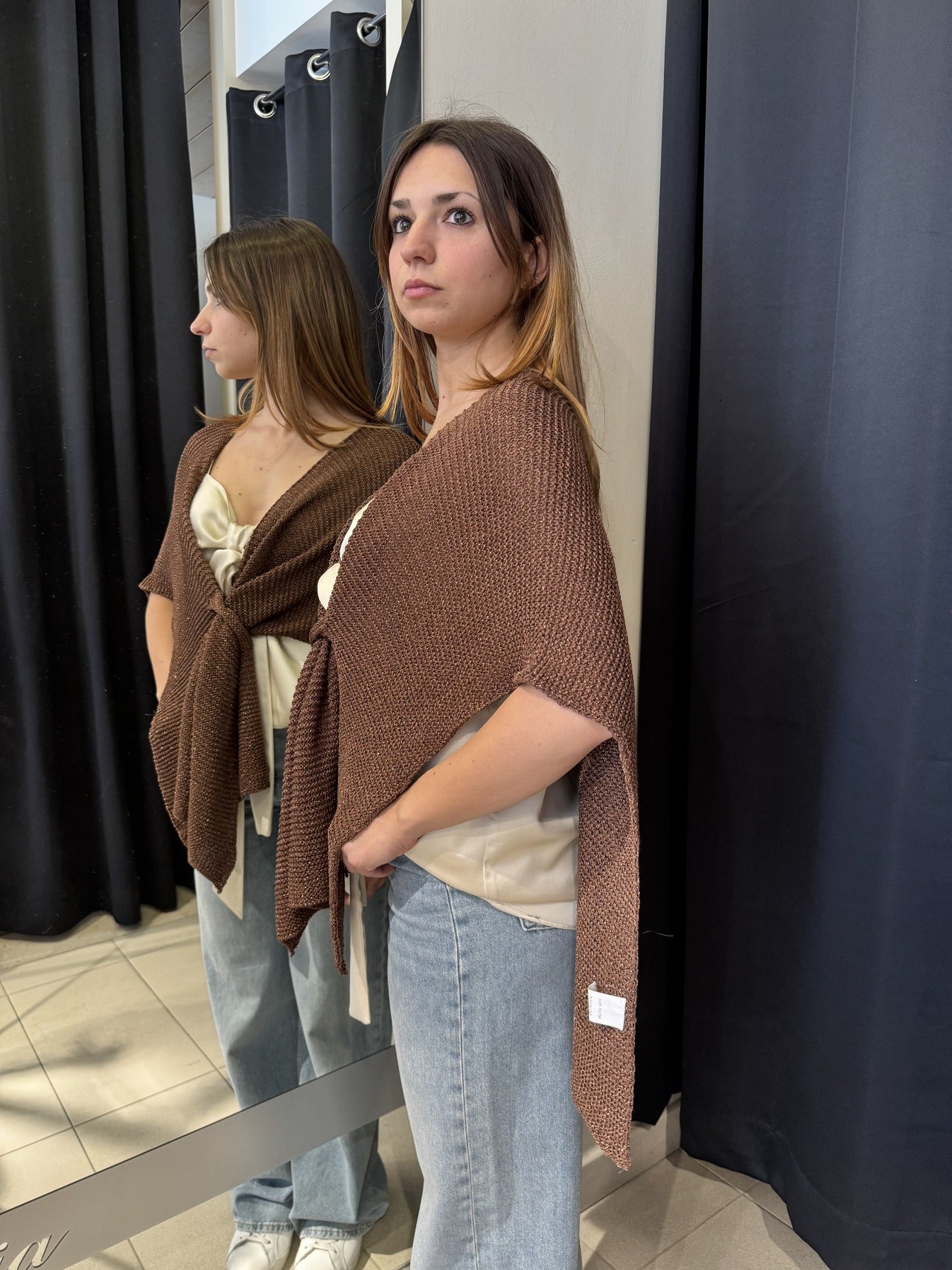 Mantella In Lurex Tabacco