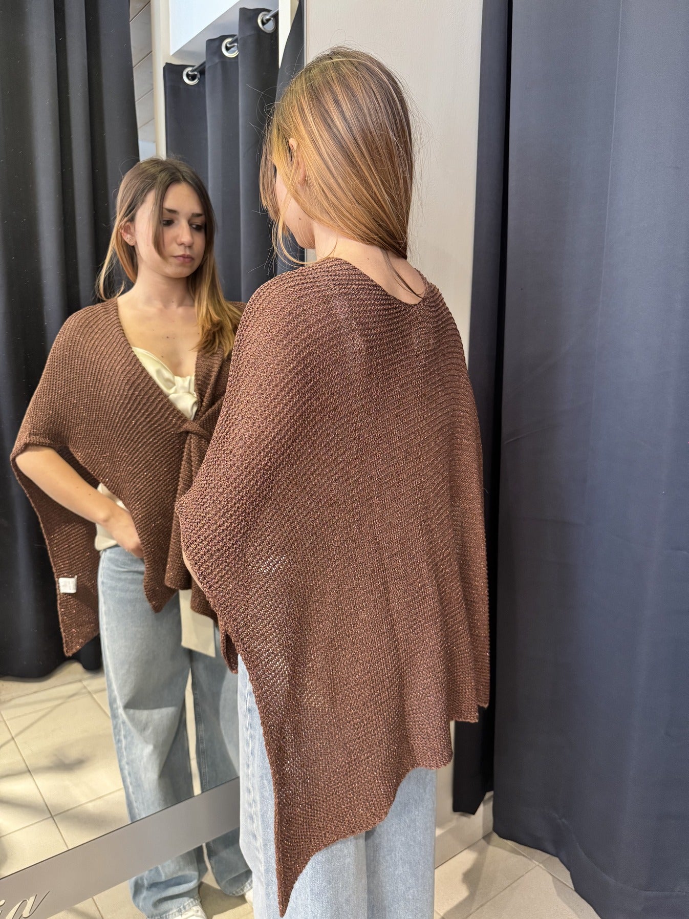 Mantella In Lurex Tabacco