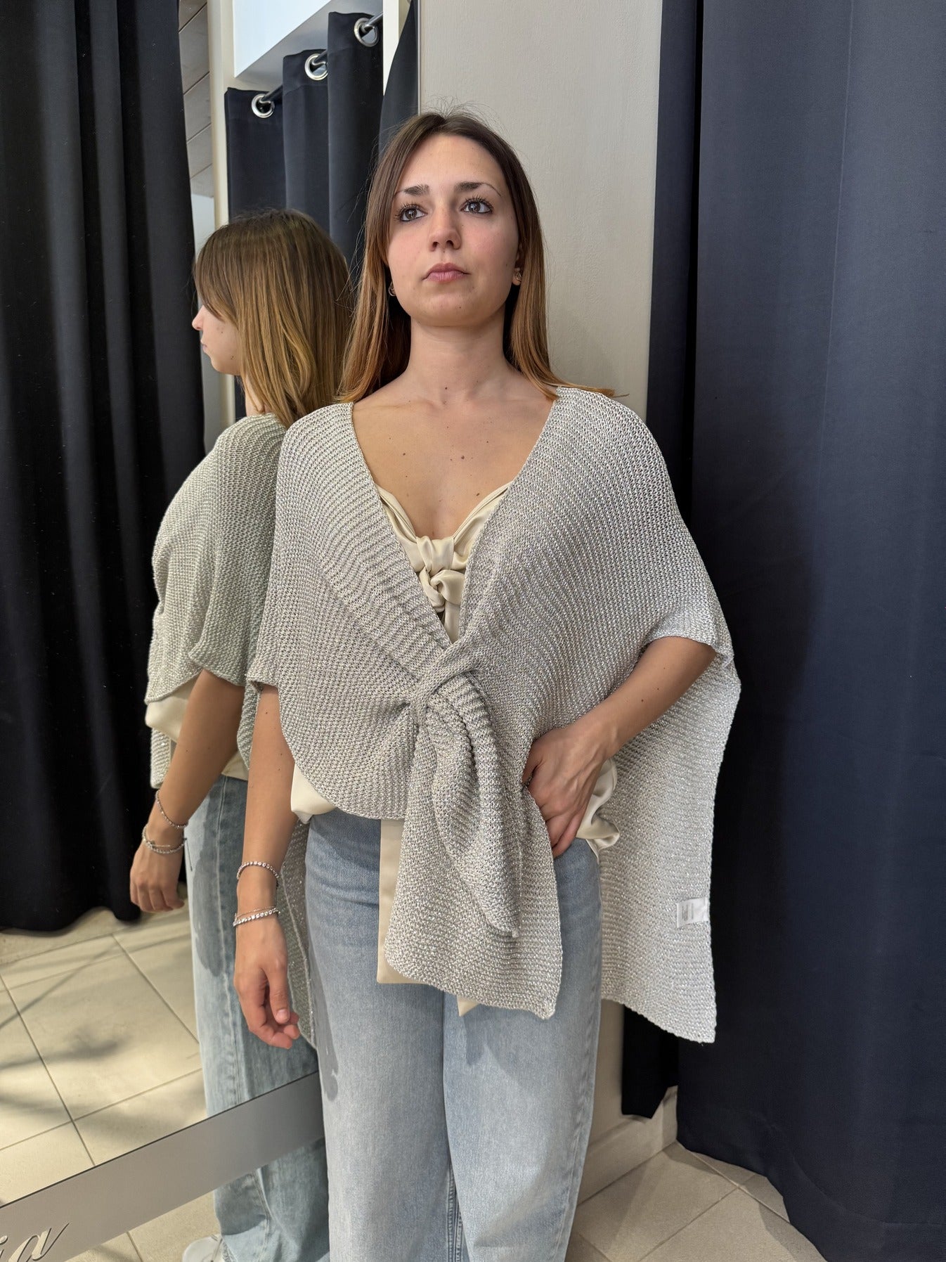 Mantella In Lurex Silver