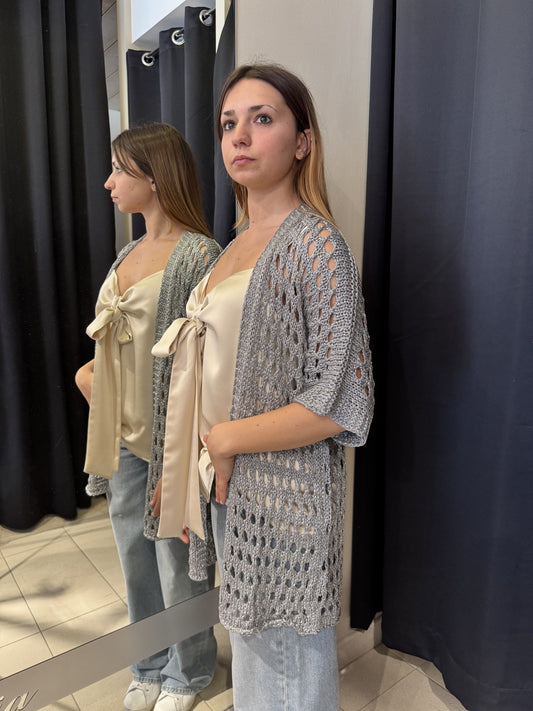Cardigan Vicolo Traforato Silver
