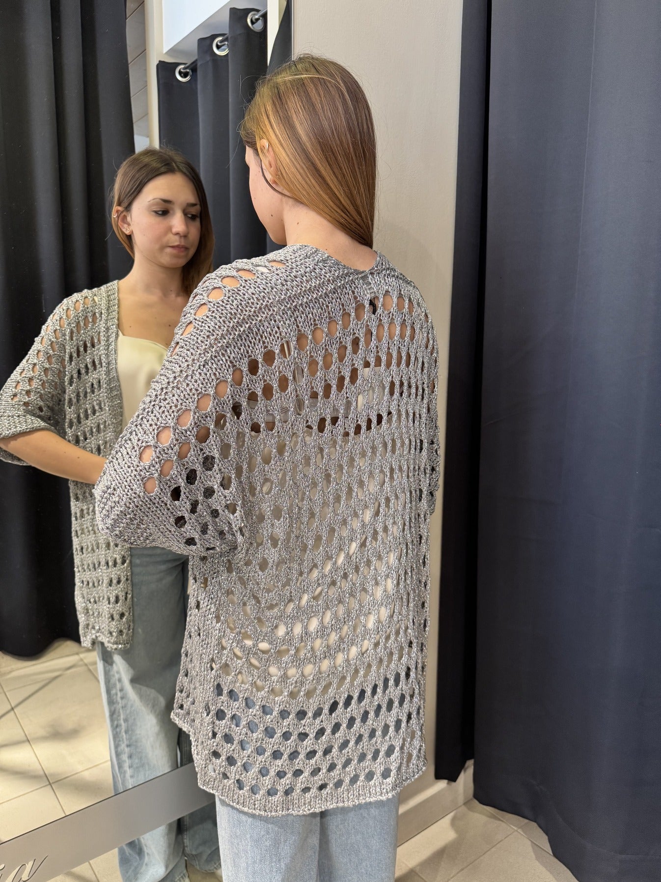 Cardigan Vicolo Traforato Silver