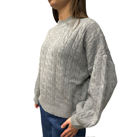 Maglia Trecce Grigia