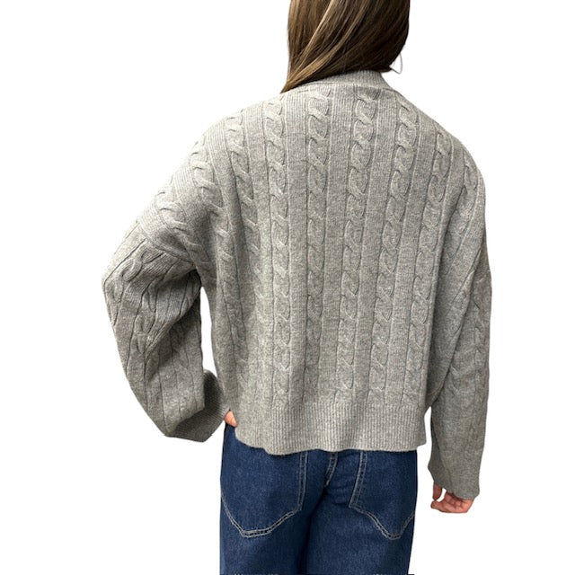 Maglia Trecce Grigia