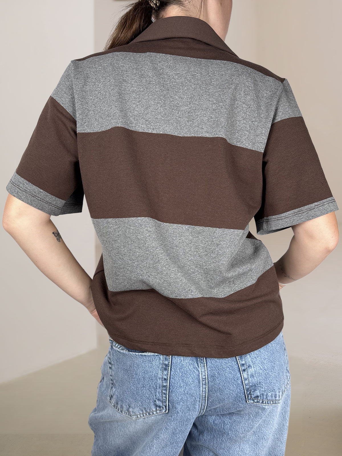 Polo Righe Vicolo Moro/Grigio