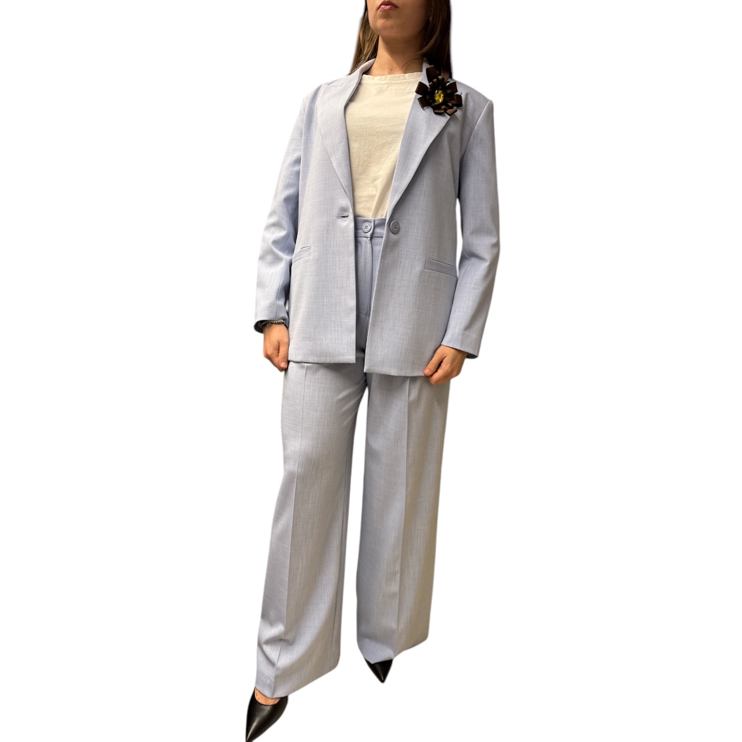 Pantalone Fiammato Azzurro