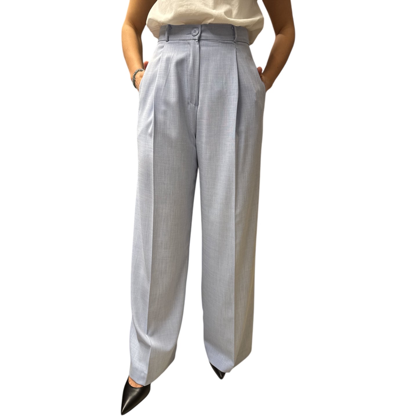Pantalone Fiammato Azzurro