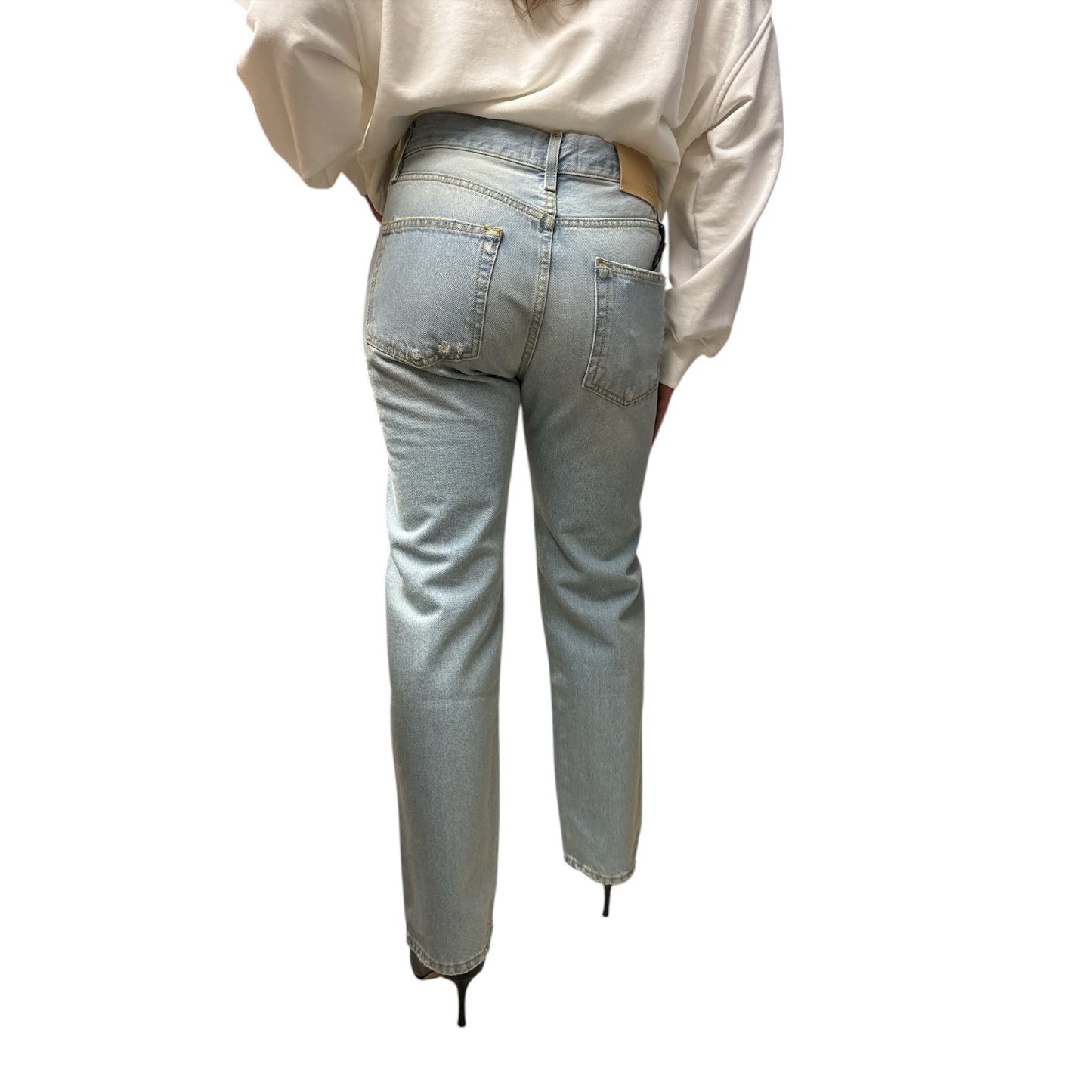 Jeans Zoe Bottoni Gioiello Chiaro
