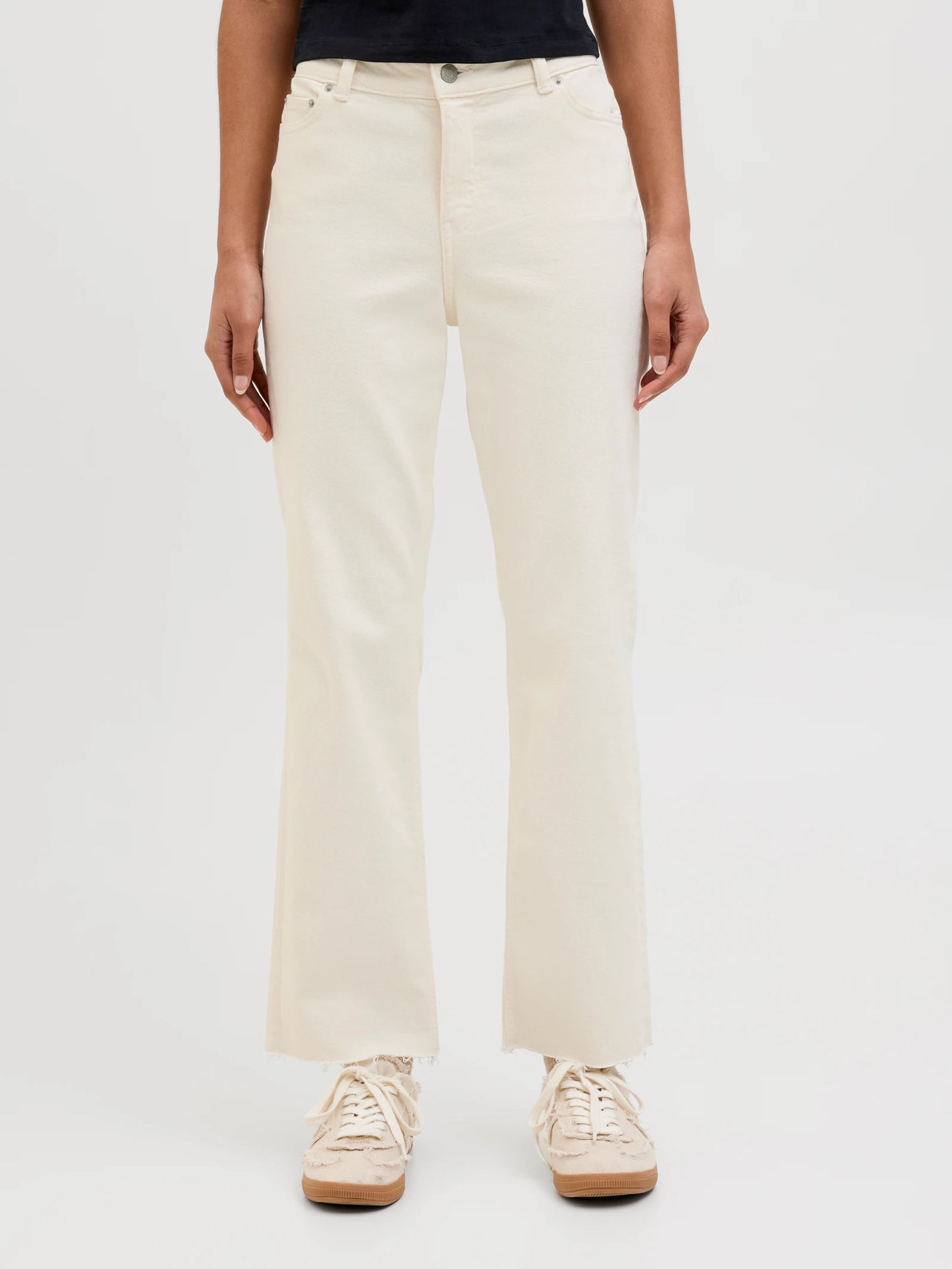 Jeans Slim Straight Mid Waist Burro