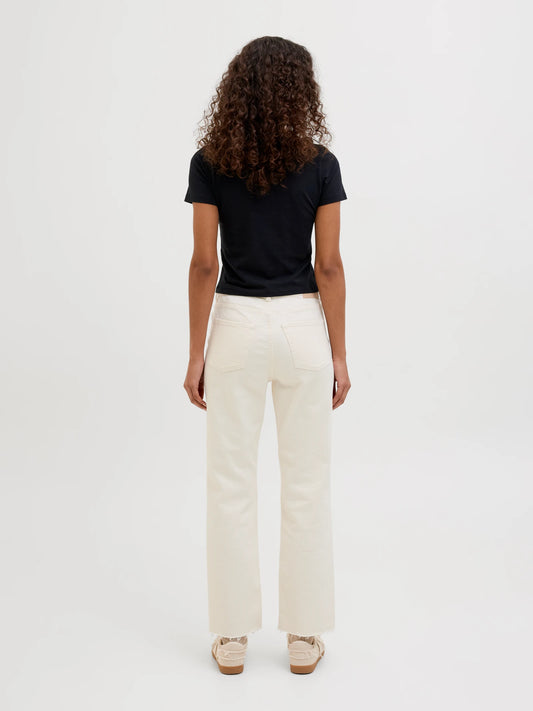 Jeans Slim Straight Mid Waist Burro