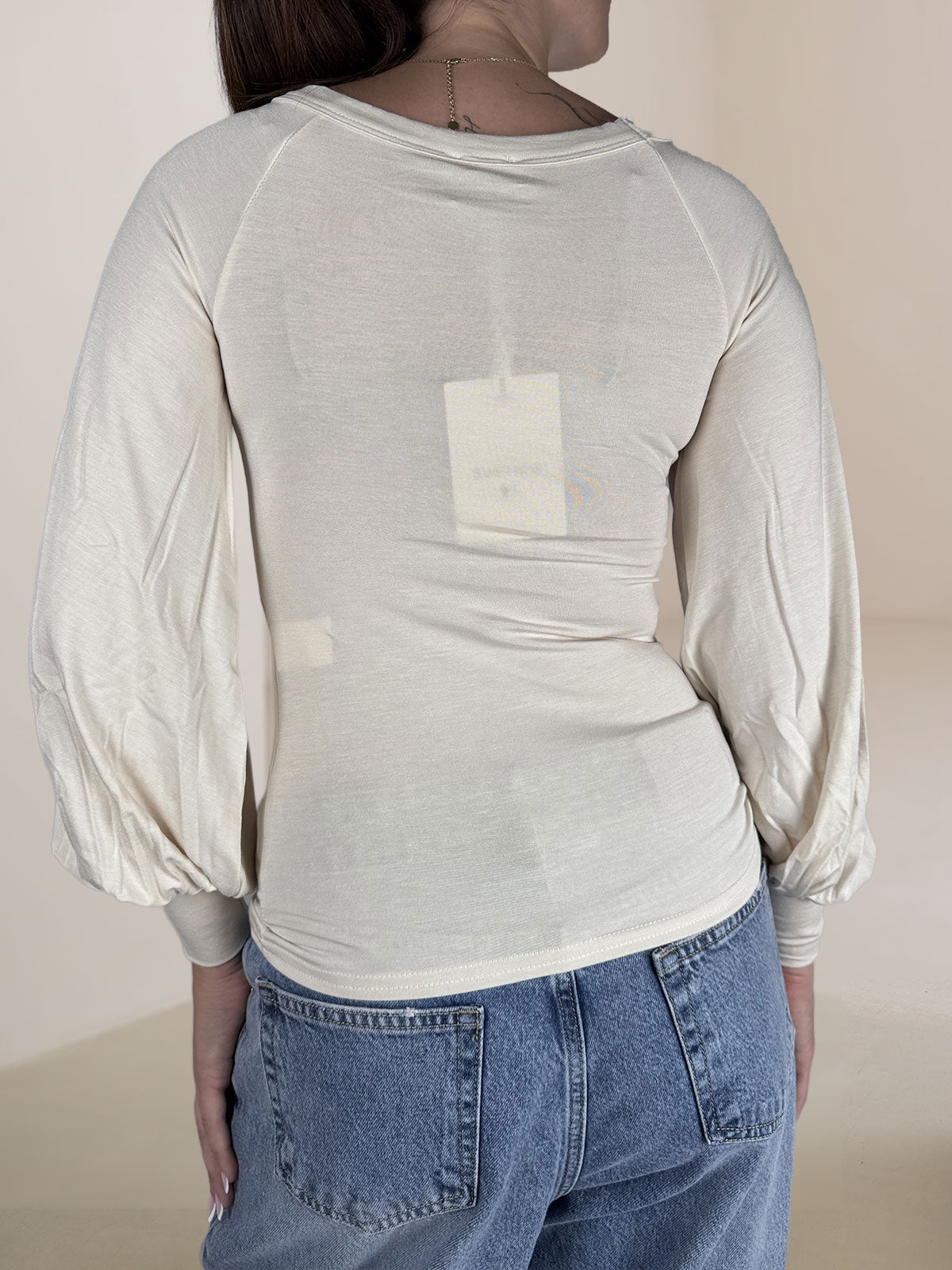 Maglia Maniche Ampie Susy Mix Burro
