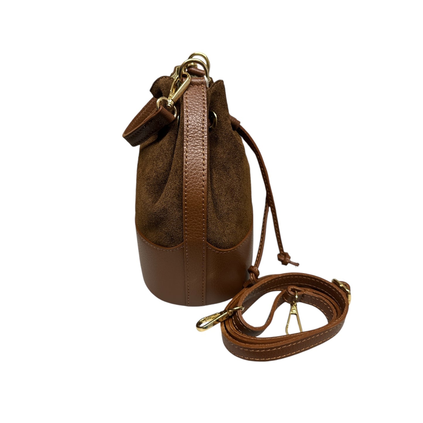 Borsa Secchiello in Suede Abbigliamento Armonia