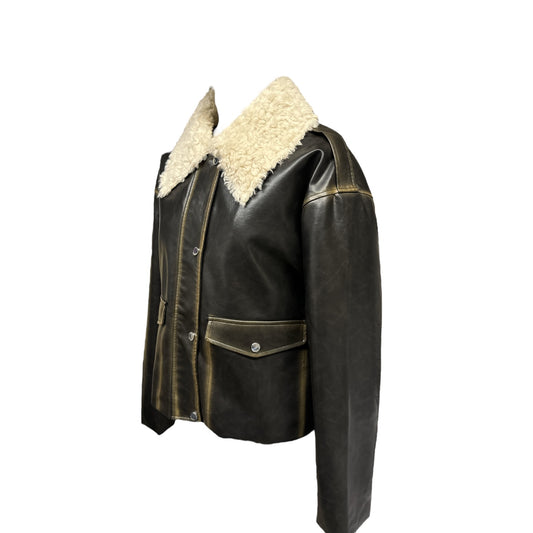 Giacca Aviator Simil Pelle