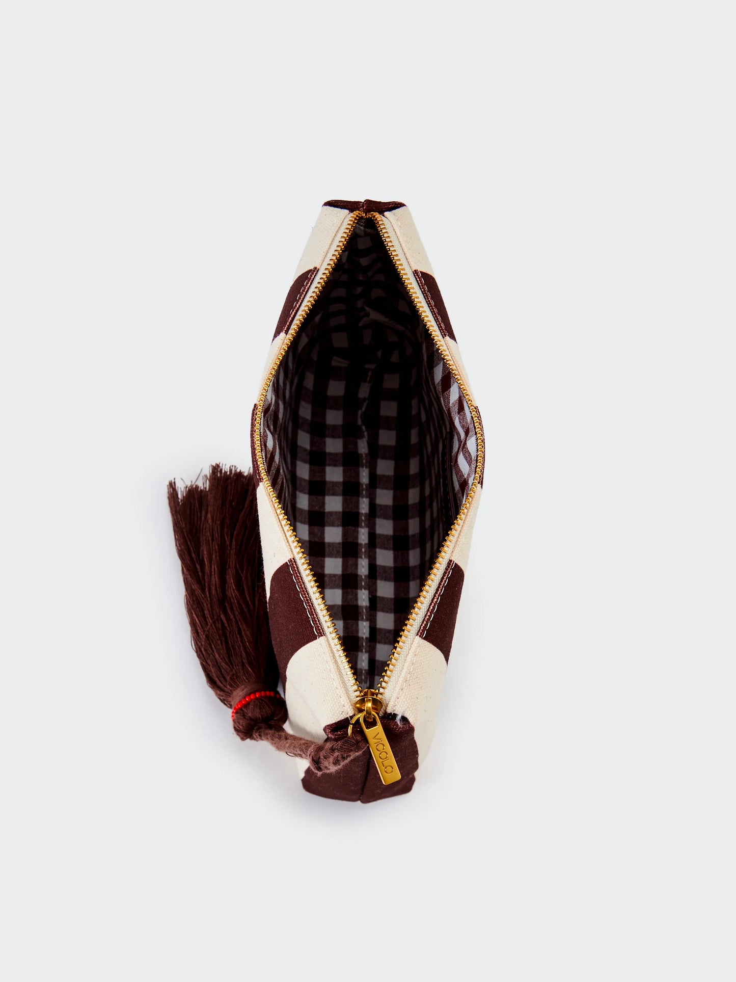 Pochette A Righe Vicolo Burro/Marrone